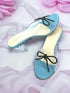 Womens Pastel Blue Clear Strap Bella Heels with Bow